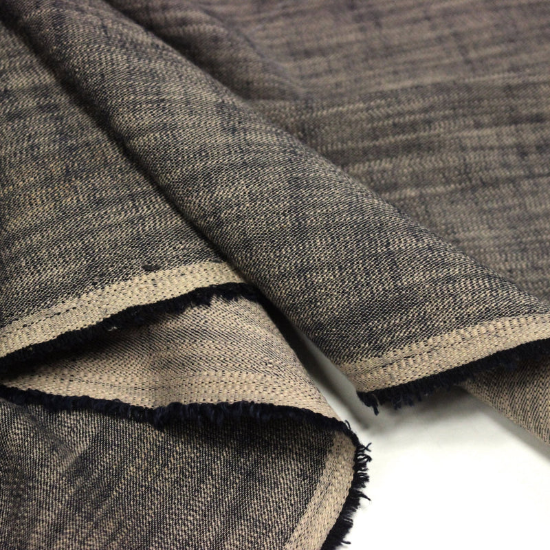 Tissu DENIM souple coton bleu rosé - Fabrication italienne - TissusPapi.com