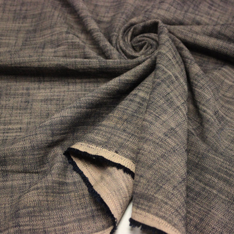 Tissu DENIM souple coton bleu rosé - Fabrication italienne - TissusPapi.com