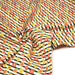 Tissu popeline coton, rayures écrues et noires aux fleurs d'hibiscus multicolores - TissusPapi.com