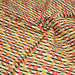 Tissu popeline coton, rayures écrues et noires aux fleurs d'hibiscus multicolores - TissusPapi.com