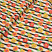 Tissu popeline coton, rayures écrues et noires aux fleurs d'hibiscus multicolores - TissusPapi.com