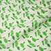 Tissu popeline coton écru aux fougères et feuilles tropicales vertes - TissusPapi.com