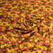 Tissu Viscose fluide MAKIA, floral jaune et rose, fond ocre - STANDARD 100 OEKO - TEX - TissusPapi.com