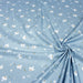 Tissu de coton NOËL bleu ciel aux colombes blanches et étoiles - OEKO-TEX® - tissuspapi