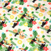 Tissu popeline coton écru aux toucans et plantes tropicales multicolores - TissusPapi.com