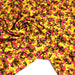 Tissu Viscose fluide MAKIA, floral jaune et rose, fond ocre - STANDARD 100 OEKO - TEX - TissusPapi.com