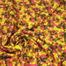 Tissu Viscose fluide MAKIA, floral jaune et rose, fond ocre - STANDARD 100 OEKO - TEX - TissusPapi.com