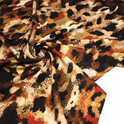 Tissu Viscose fluide GEPI, motif pelage caramel, sable, chocolat, noir - STANDARD 100 OEKO - TEX - TissusPapi.com