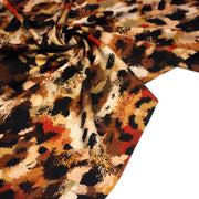 Tissu Viscose fluide GEPI, motif pelage caramel, sable, chocolat, noir - STANDARD 100 OEKO - TEX - TissusPapi.com