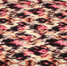 Tissu Viscose fluide motif IKAT rose, chocolat, écru - STANDARD 100 OEKO - TEX - TissusPapi.com