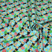 Tissu popeline coton turquoise aux toucans et plantes tropicales multicolores - TissusPapi.com