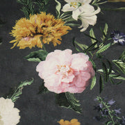Tissu de coton demi - natté ROMANTISME aux grandes fleurs jaunes, roses et blanches - OEKO - TEX - TissusPapi.com
