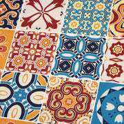 Tissu cotonnade aux carreaux de faïence multicolore - COLLECTION AZULEJOS - TissusPapi.com