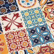 Tissu cotonnade aux carreaux de faïence multicolore - COLLECTION AZULEJOS - TissusPapi.com