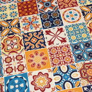 Tissu cotonnade aux carreaux de faïence multicolore - COLLECTION AZULEJOS - TissusPapi.com