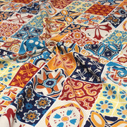 Tissu cotonnade aux carreaux de faïence multicolore - COLLECTION AZULEJOS - TissusPapi.com