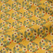 Tissu popeline coton jaune, cactus et fleurs de cactus vertes & oranges - TissusPapi.com