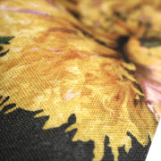 Tissu de coton demi - natté ROMANTISME aux grandes fleurs jaunes, roses et blanches - OEKO - TEX - TissusPapi.com