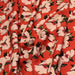 Tissu Viscose fluide SOLINE, rouge aux fleurs roses et noires - STANDARD 100 OEKO - TEX - TissusPapi.com
