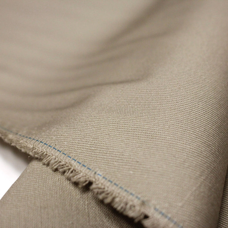 Tissu gabardine polycoton couleur beige sable trench 275gr/m2 - TissusPapi.com