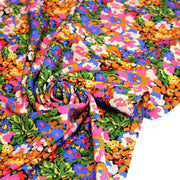 Tissu Viscose fluide SILENE, floral multicolore - STANDARD 100 OEKO - TEX - TissusPapi.com