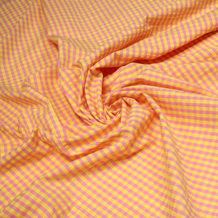 Tissu seersucker coton Vichy 5mm : nombreuses couleurs estivales et fluo ! - STANDARD 100 OEKO - TEX - TissusPapi.com