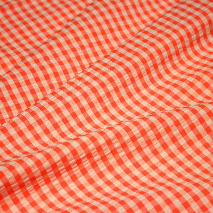 Tissu seersucker coton Vichy 5mm : nombreuses couleurs estivales et fluo ! - STANDARD 100 OEKO - TEX - TissusPapi.com