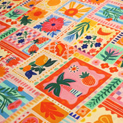 Tissu Viscose fluide Fruits en couleurs, palmiers et fleurs - COLLECTION SICILIA - STANDARD 100 OEKO - TEX - TissusPapi.com