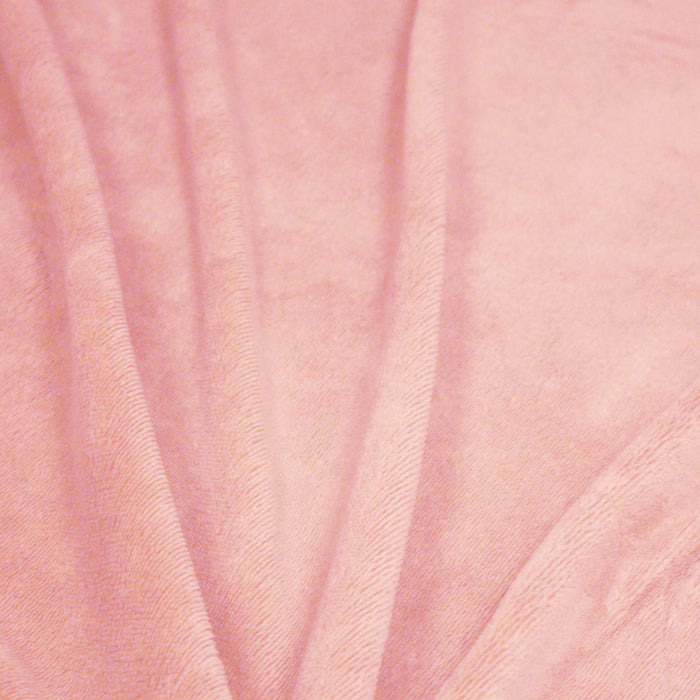 Tissu éponge de fibre de bambou qualité extra, rose pâle - OEKO-TEX