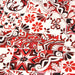 Tissu popeline de coton AZULEJOS aux carreaux de faïence rouge & blanc - tissuspapi