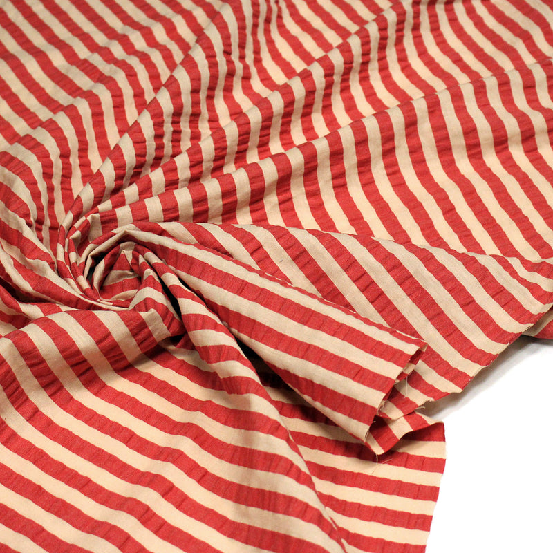 Tissu seersucker coton rayures 1cm : nombreuses couleurs estivales et fluo ! - STANDARD 100 OEKO - TEX - TissusPapi.com