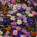 Tissu Viscose fluide ZATA floral parme et violet fond noir – STANDARD 100 OEKO - TEX - TissusPapi.com
