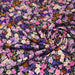 Tissu Viscose fluide ZATA floral parme et violet fond noir – STANDARD 100 OEKO - TEX - TissusPapi.com