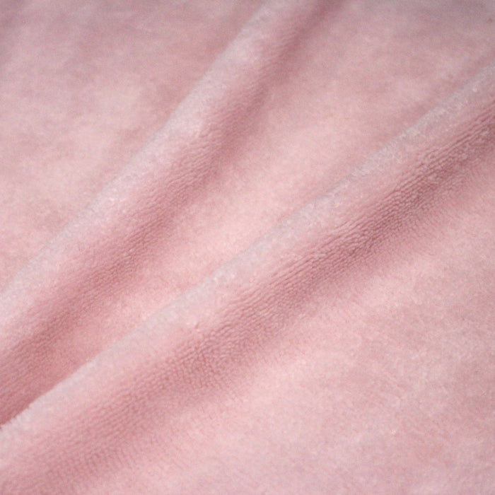 Tissu éponge de fibre de bambou qualité extra, rose pétale - OEKO-TEX