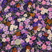 Tissu Viscose fluide ZATA floral parme et violet fond noir – STANDARD 100 OEKO - TEX - TissusPapi.com