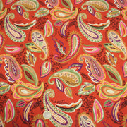 Tissu Viscose fluide ANJALI motif cachemire multicolore fond rouge – STANDARD 100 OEKO - TEX - TissusPapi.com