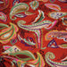 Tissu Viscose fluide ANJALI motif cachemire multicolore fond rouge – STANDARD 100 OEKO - TEX - TissusPapi.com