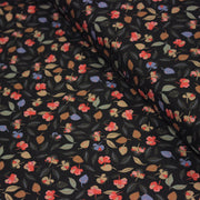 Tissu Viscose fluide FLAVIE floral multicolore fond gris anthracite – STANDARD 100 OEKO - TEX - TissusPapi.com