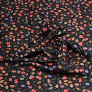 Tissu Viscose fluide FLAVIE floral multicolore fond gris anthracite – STANDARD 100 OEKO - TEX - TissusPapi.com