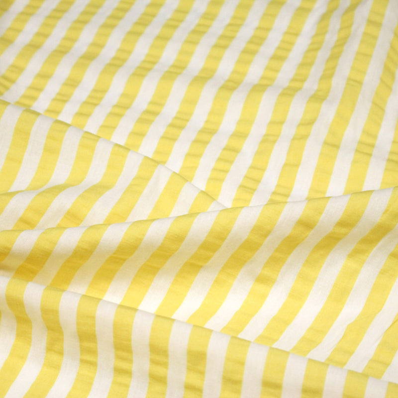 Tissu seersucker coton rayures 1cm : nombreuses couleurs estivales et fluo ! - STANDARD 100 OEKO - TEX - TissusPapi.com