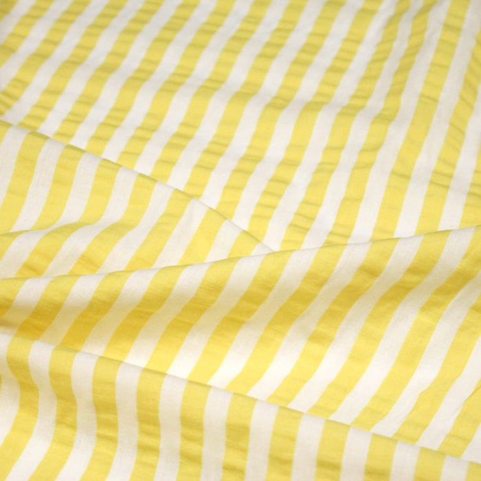 Tissu seersucker coton rayures 1cm : nombreuses couleurs estivales et fluo ! - STANDARD 100 OEKO - TEX - TissusPapi.com
