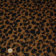 Tissu Viscose fluide KODKOD, motif pelage léopard marron, chocolat et noir - OEKO - TEX STANDARD 100 - TissusPapi.com