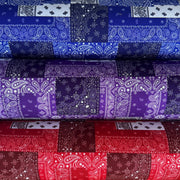 Tissu gabardine coton imprimée motif BANDANA paisley : nombreuses couleurs ! - OEKO-TEX STANDARD 100 - TissusPapi.com