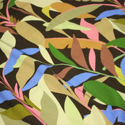 Tissu Viscose fluide FLOR DE SOL floral tropical chocolat vert bleu rose - STANDARD 100 OEKO - TEX - TissusPapi.com