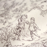 Tissu coton renforcé TOILE DE JOUY LES BAMBINS, grande largeur 280cm : bleu ou grège - OEKO - TEX - TissusPapi.com