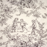 Tissu coton renforcé TOILE DE JOUY LES BAMBINS, grande largeur 280cm : bleu ou grège - OEKO - TEX - TissusPapi.com