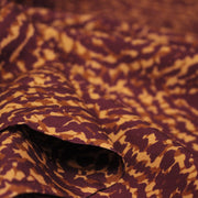 Tissu Viscose fluide ASSA arabesques rouge bordeaux fond ocre – STANDARD 100 OEKO - TEX - TissusPapi.com