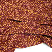 Tissu Viscose fluide ASSA arabesques rouge bordeaux fond ocre – STANDARD 100 OEKO - TEX - TissusPapi.com