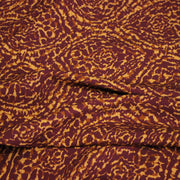 Tissu Viscose fluide ASSA arabesques rouge bordeaux fond ocre – STANDARD 100 OEKO - TEX - TissusPapi.com