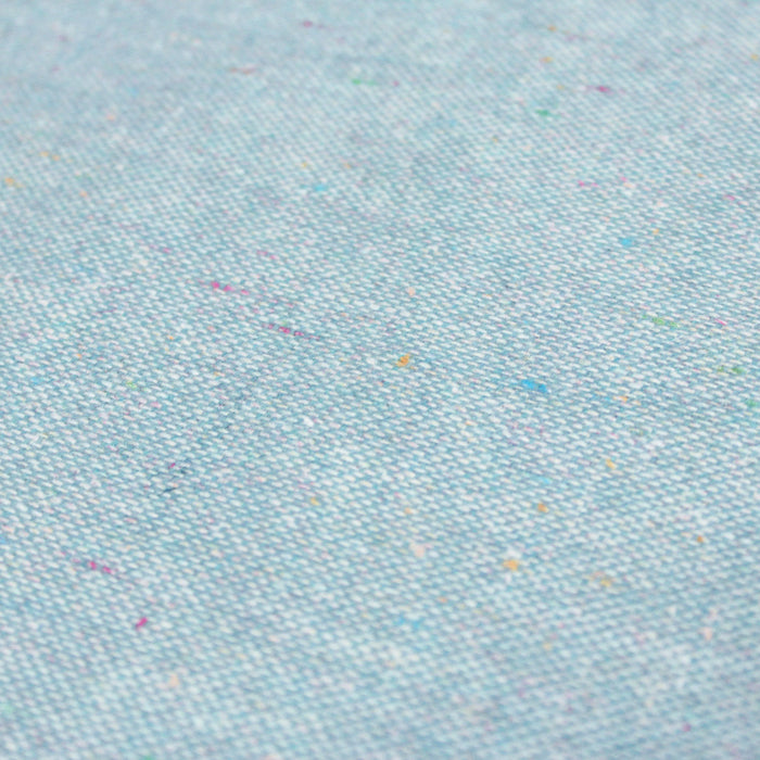 Tissu lainage faux-uni bleu ciel et écru - Fabrication italienne